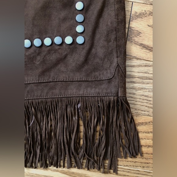 Haute Hippie Brown Suede Fringed Mini Skirt | Size XXS - Picture 4 of 5